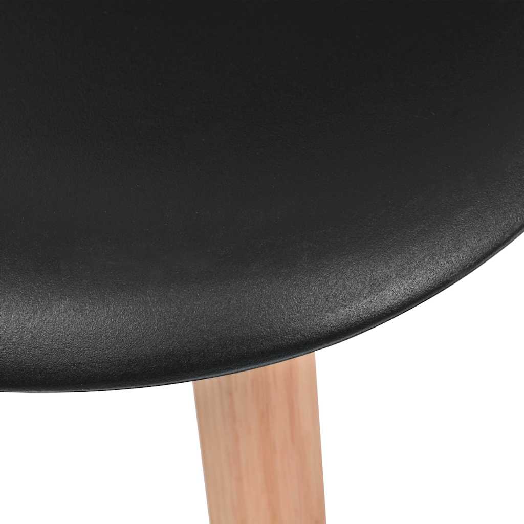 Krzesła Stołowe, 2 Szt., Czarne, Plastikowe