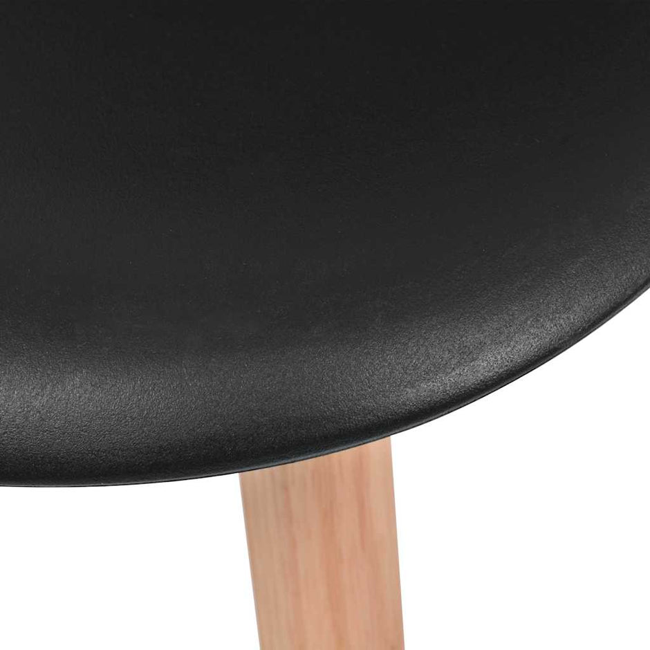 Krzesła Stołowe, 2 Szt., Czarne, Plastikowe