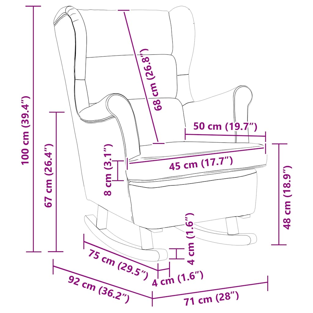 Fotel Bujany Z Uszak, Aksamit I Lite Drewno