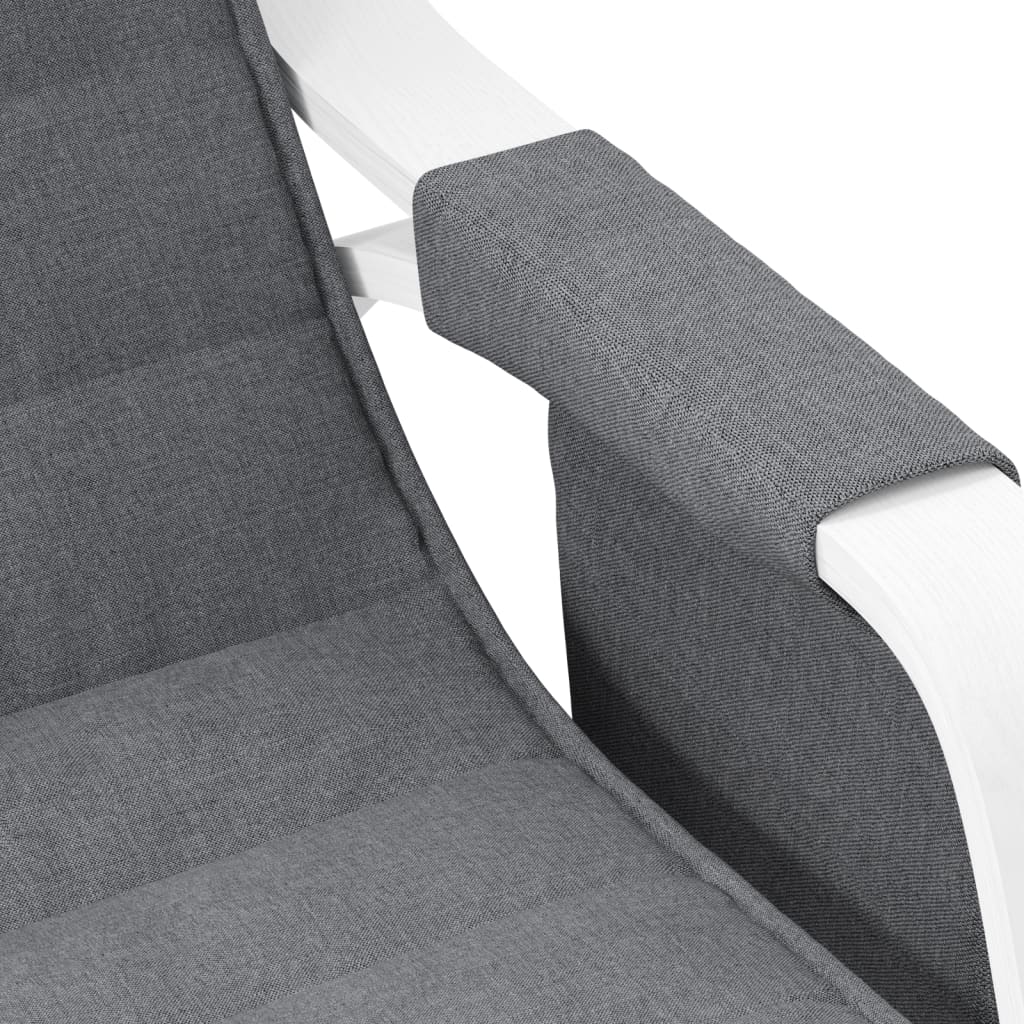 Fotel Bujany, Ciemnoszary, Tapicerowany Tkaniną