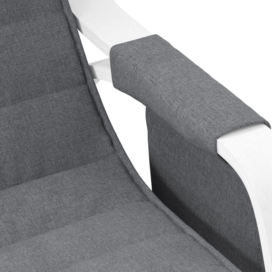 Fotel Bujany, Ciemnoszary, Tapicerowany Tkaniną