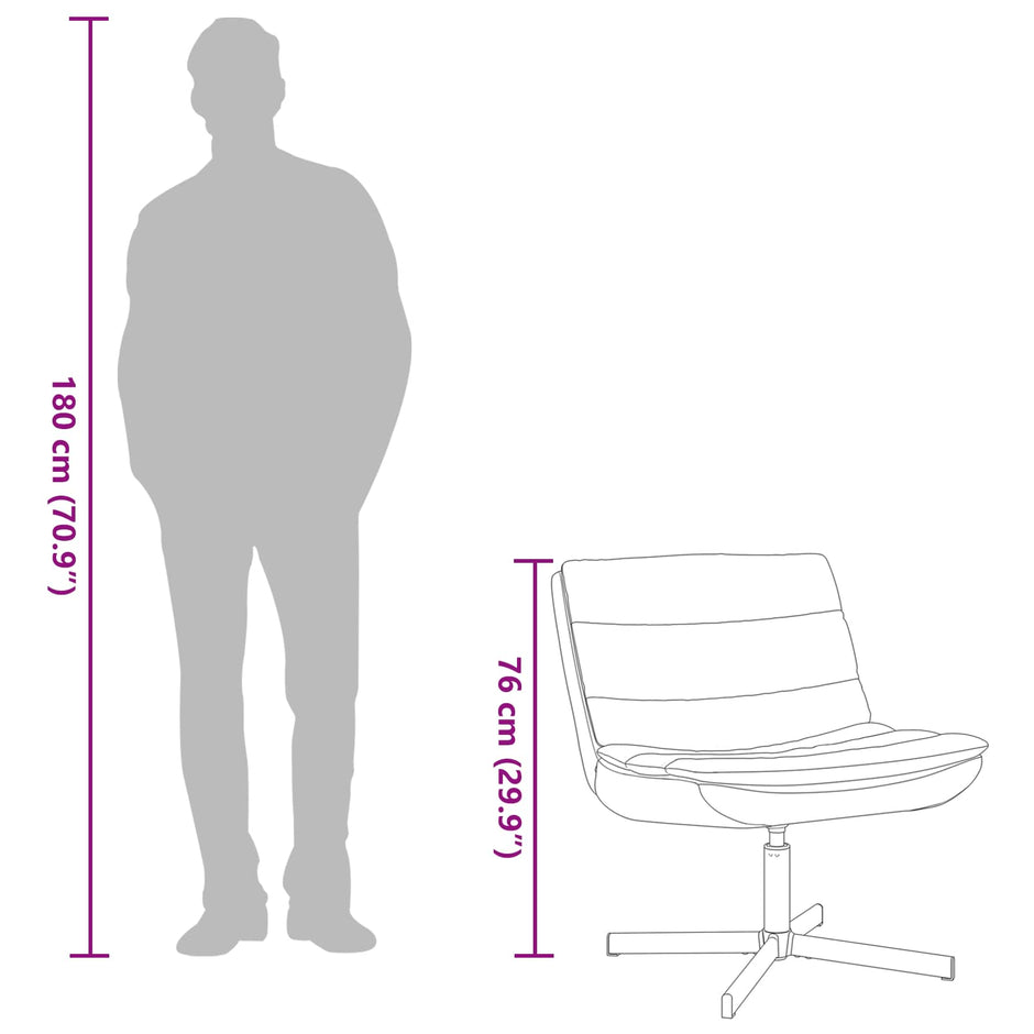 Fotel Obrotowy 63 X 75 X 76 Cm Błyszczący Pu