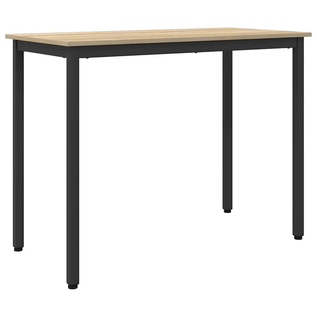 Stół 100 X 50 X 76,5 Cm Drewno Inżynieryjne I Stal