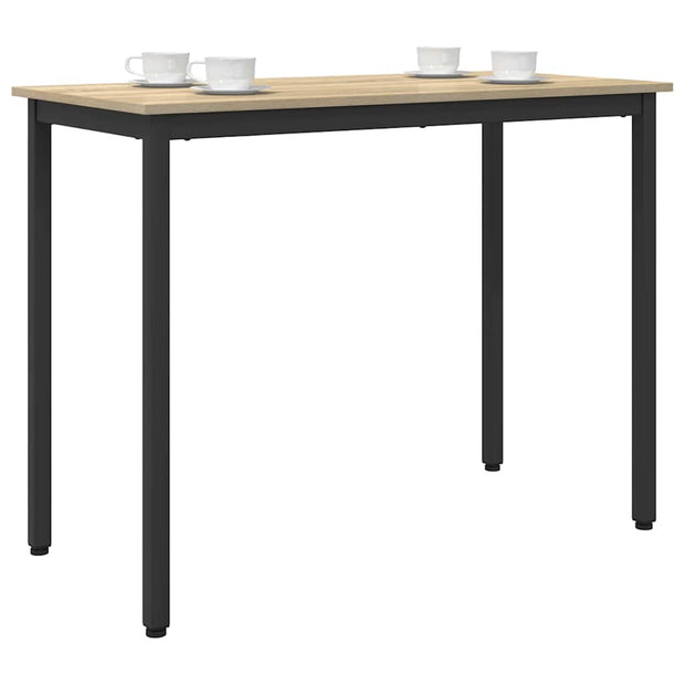 Stół 100 X 50 X 76,5 Cm Drewno Inżynieryjne I Stal