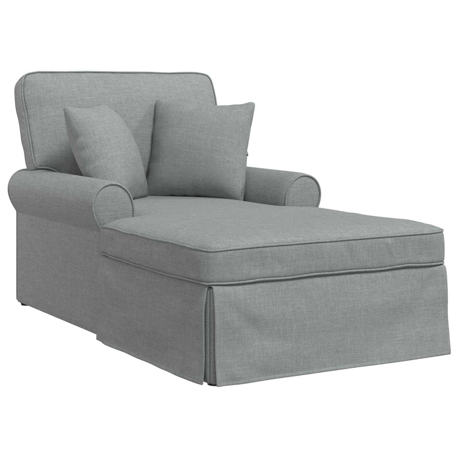 Chaise Lounge Z Fartuszkiem Z Poduszką 3 Pcs Tkanina