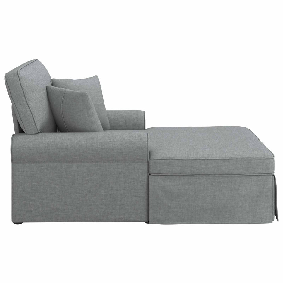 Chaise Lounge Z Fartuszkiem Z Poduszką 3 Pcs Tkanina