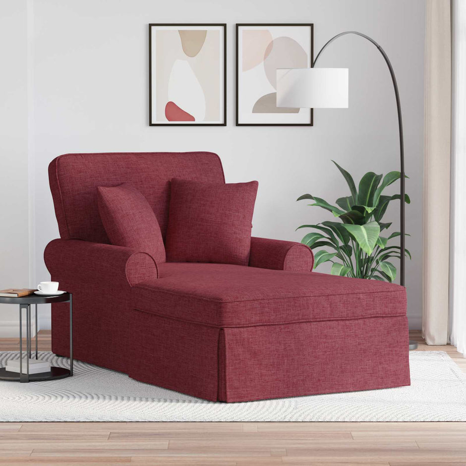 Chaise Lounge Z Fartuszkiem Z Poduszką 3 Pcs Tkanina