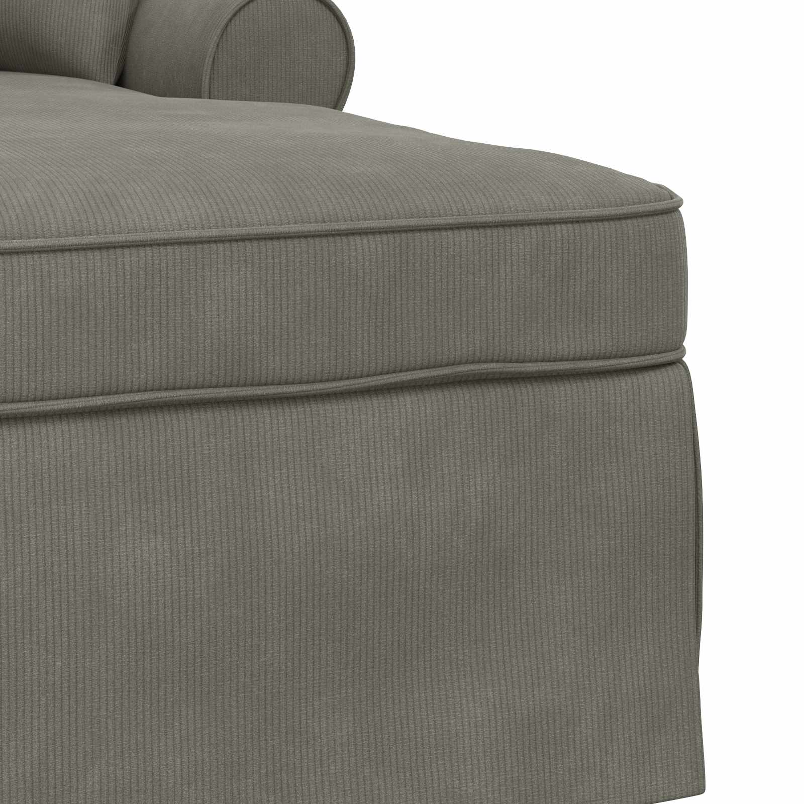Chaise Lounge Z Fartuszkiem 3 Pcs Tkanina Sztruksowa